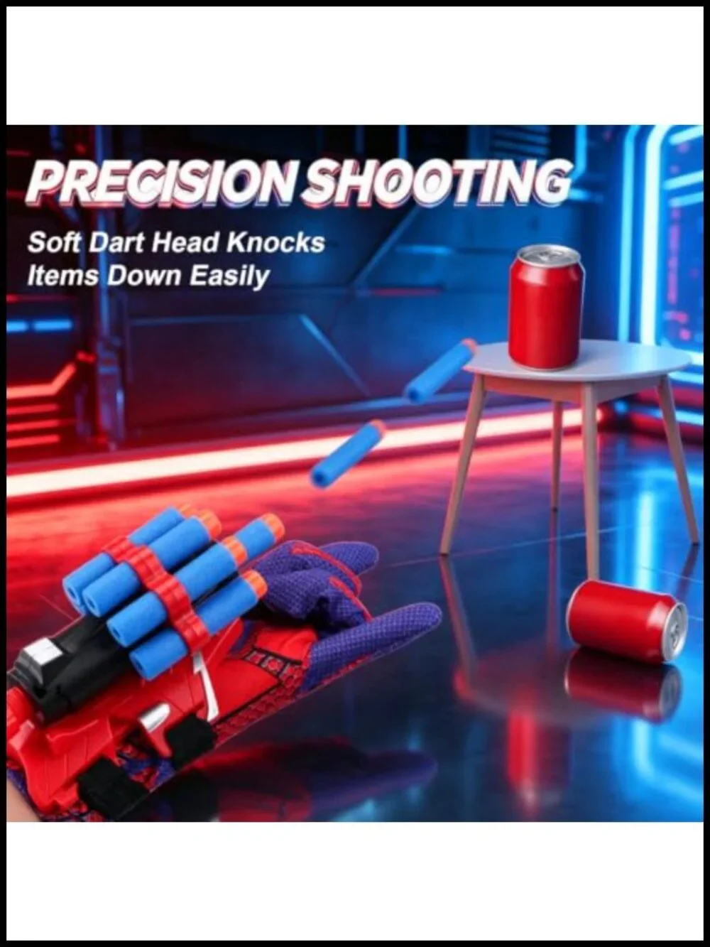 2 Pack Spider Web Shooters Wrist Launcher Toy with Sucker Darts for Kids-